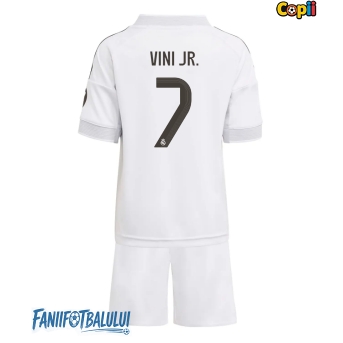 Real Madrid Vinicius Junior #7 Echipament de Fotbal Replică 2025-26 Copii Acasa (+ Șorturi)